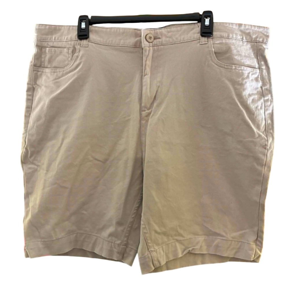 Smash Chino Shorts Mens 40 Tan Khaki Flat Front Stretch Casual Preppy